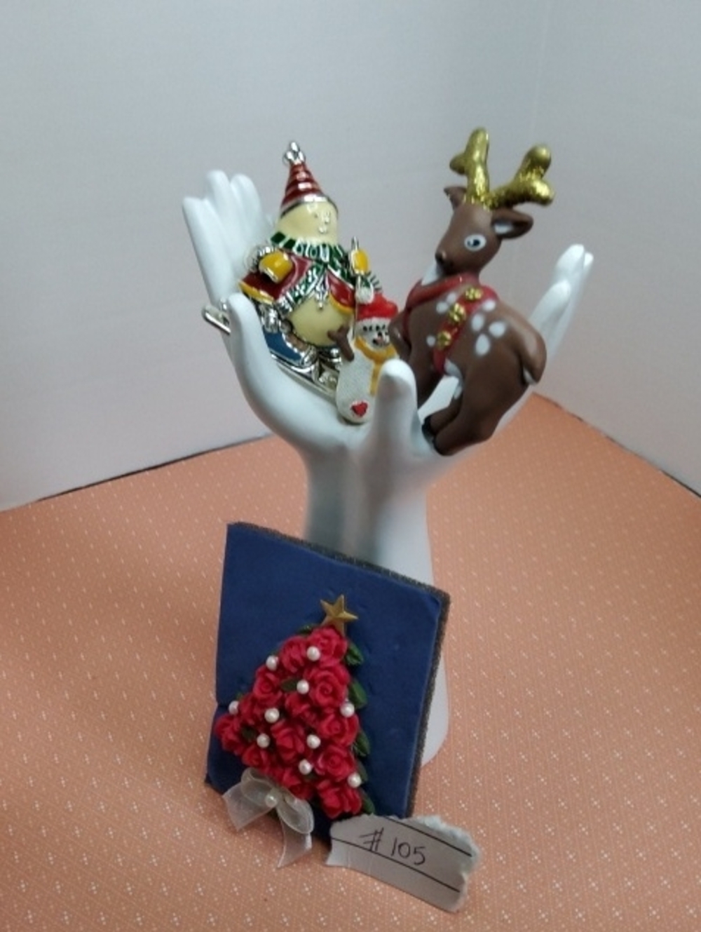 Christmas Brooch Lot of four.